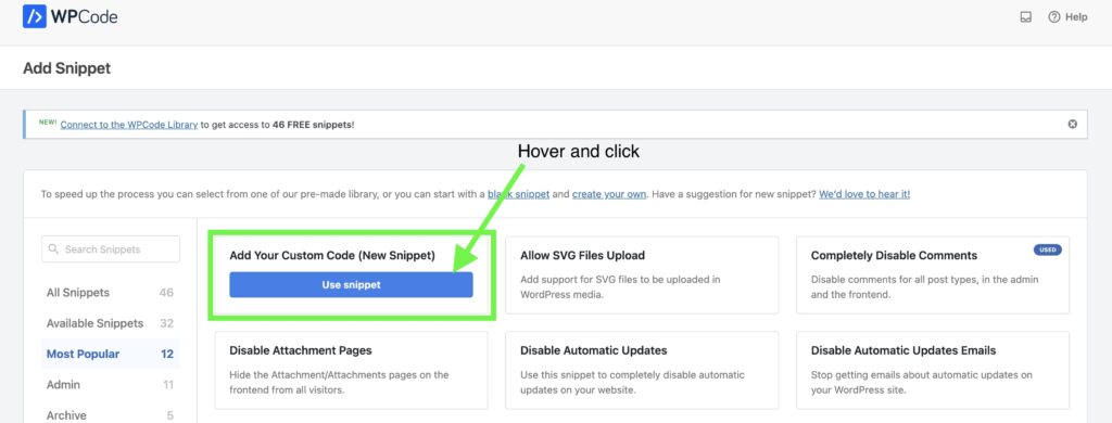 Add Custom Code (Use Snippet) in WordPress